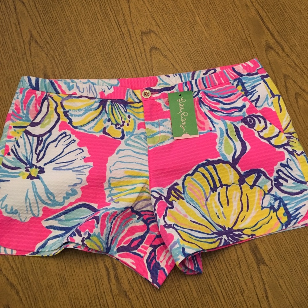 Lilly Pulitzer Pink Floral Women Shorts
